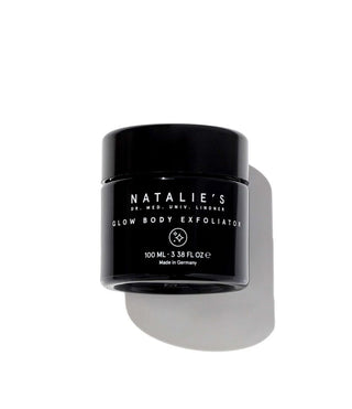 Glow Body Exfoliator with white background